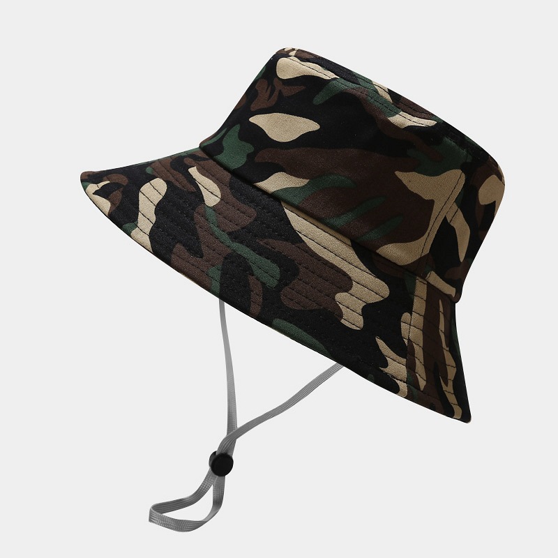 Boonie Hat Tactical - หมวกบักเก็ตลายพราง ปีกกว้าง ป้องกันแสงแดด หมวกตกปลา หมวกบูนี่แบบยุทธวิธี สายรัดปรับได้