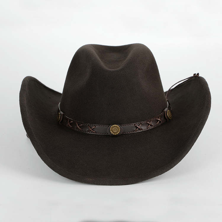 Fedora Hat Wool - X4007 100% ขนสัตว์คาวบอยหมวกกันน้ํา Anti-Wrinkle Western คาวบอยขี่หมวก