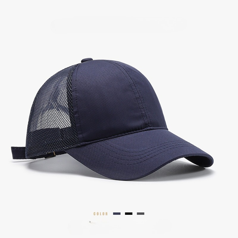 Trucker Cap Mesh - หมวกแก๊ปฤดูร้อนแบบ unisex หมวกเบสบอลตาข่ายเรียบง่าย หมวก snapback ปรับได้