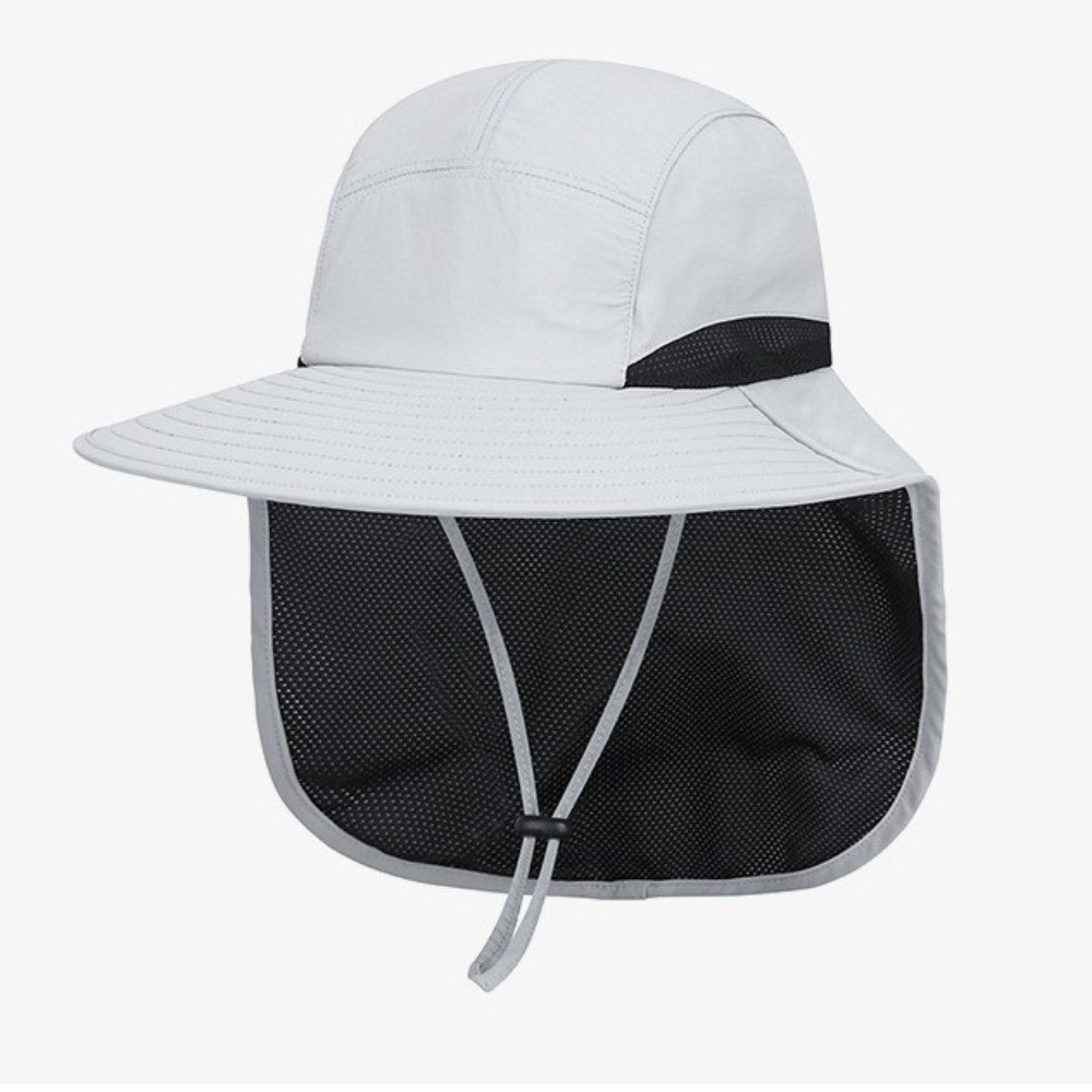Sun Hat Wide Brim - หมวกกันแดดปีกกว้างแฟชั่นสำหรับกิจกรรมกลางแจ้ง ปรับขนาดได้ ป้องกันรังสียูวี หมวกชาวประมงพร้อมผ้าคลุมคอ แห้งเร็ว หมวกทรงบักเก็ตสำหรับผู้หญิง