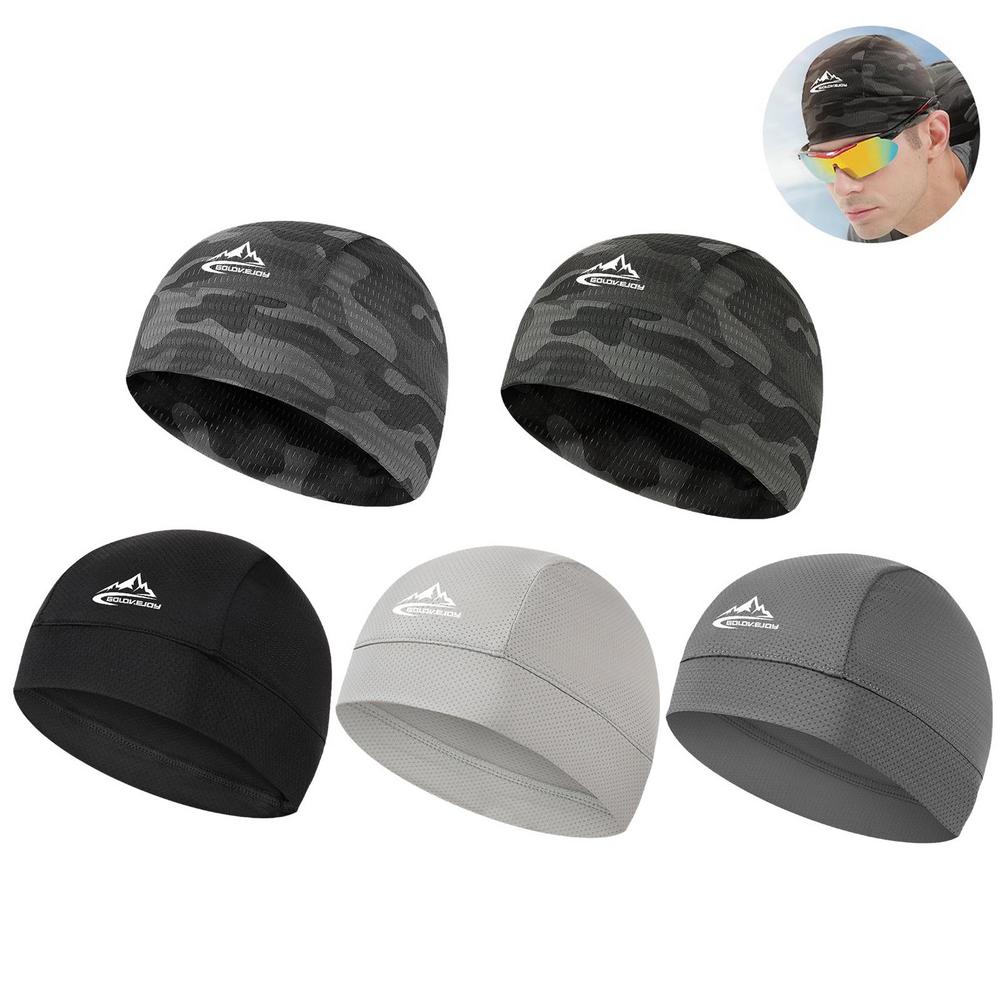 Skull Cap Helmet Liner - หมวกกีฬาป้องกันรังสียูวี แห้งเร็ว สำหรับผู้ชายและผู้หญิง หมวกซับในหมวกกันน็อค ระบายความร้อน ซับเหงื่อ