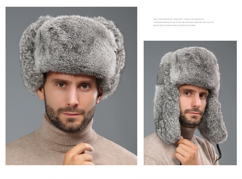 Trapper Hat Ear Flap - หมวกบอมเบอร์แฟชั่นจีนตะวันออกเฉียงเหนือ หมวกดอกไม้ขนาดใหญ่ หมวกฤดูหนาวผู้ชายผู้หญิง หมวกอุชอันกาแบบรัสเซียพร้อมที่ปิดหู หมวกปีกกว้าง