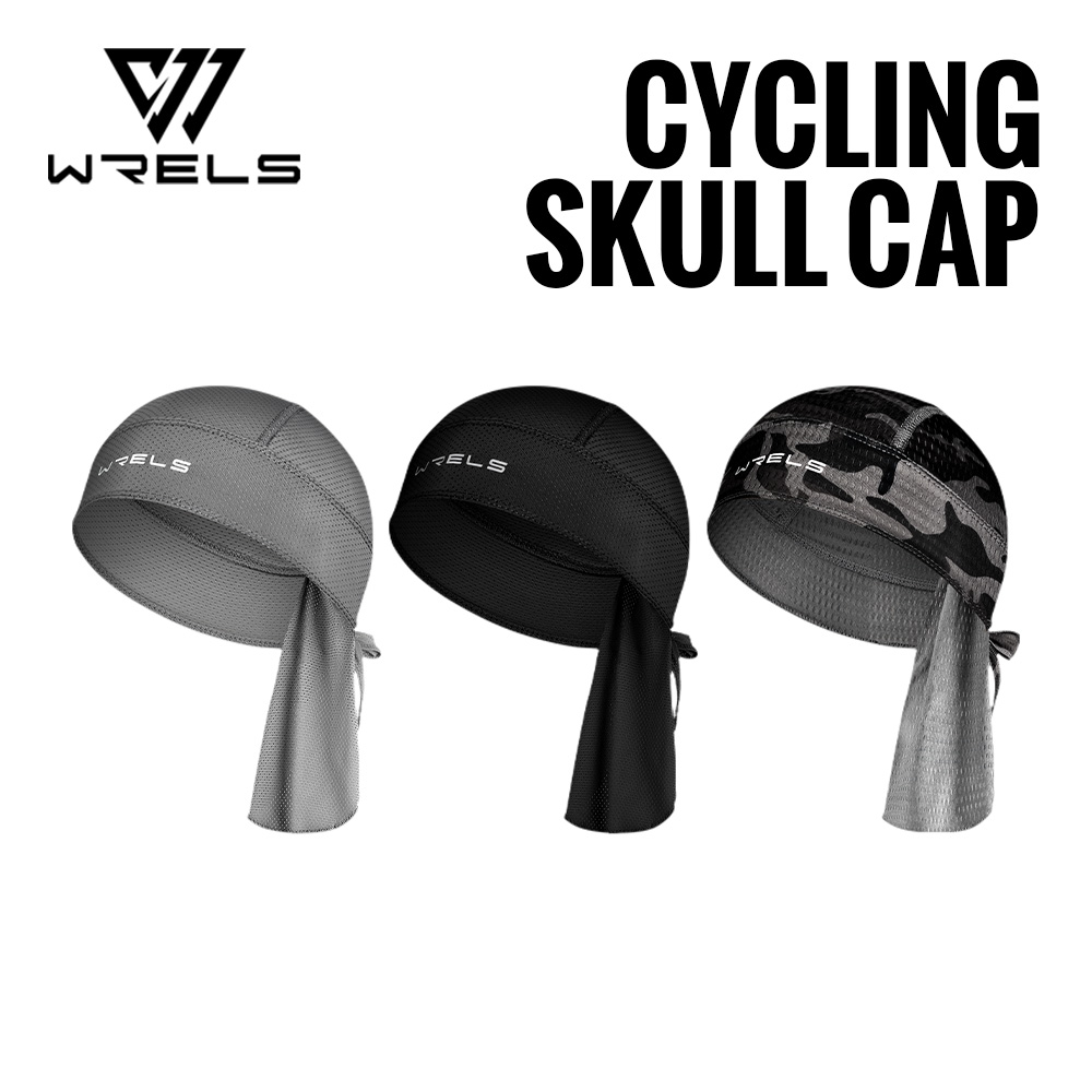Skull Cap Helmet Liner - WRELS หมวกขี่จักรยานภายใต้หมวกกันน็อคด่วนแห้งฤดูร้อน Cooling HELMET Liners รถจักรยานยนต์