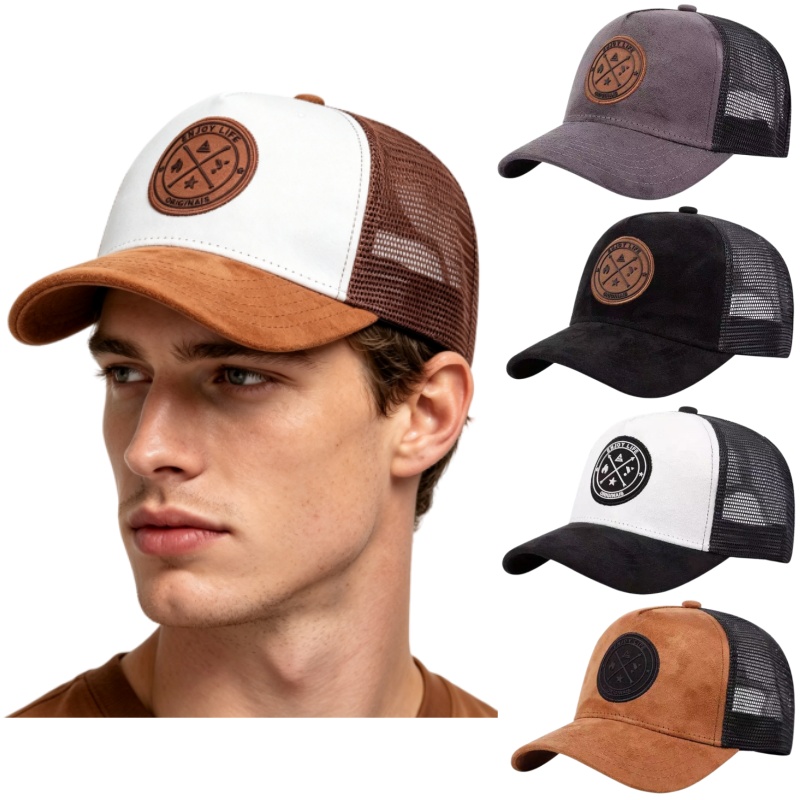 Golf Cap Dad - หมวกเบสบอลปรับได้ ENJOY LIFE หมวกแก๊ปแบบคลาสสิก หมวกตาข่ายระบายอากาศ หมวกกอล์ฟ