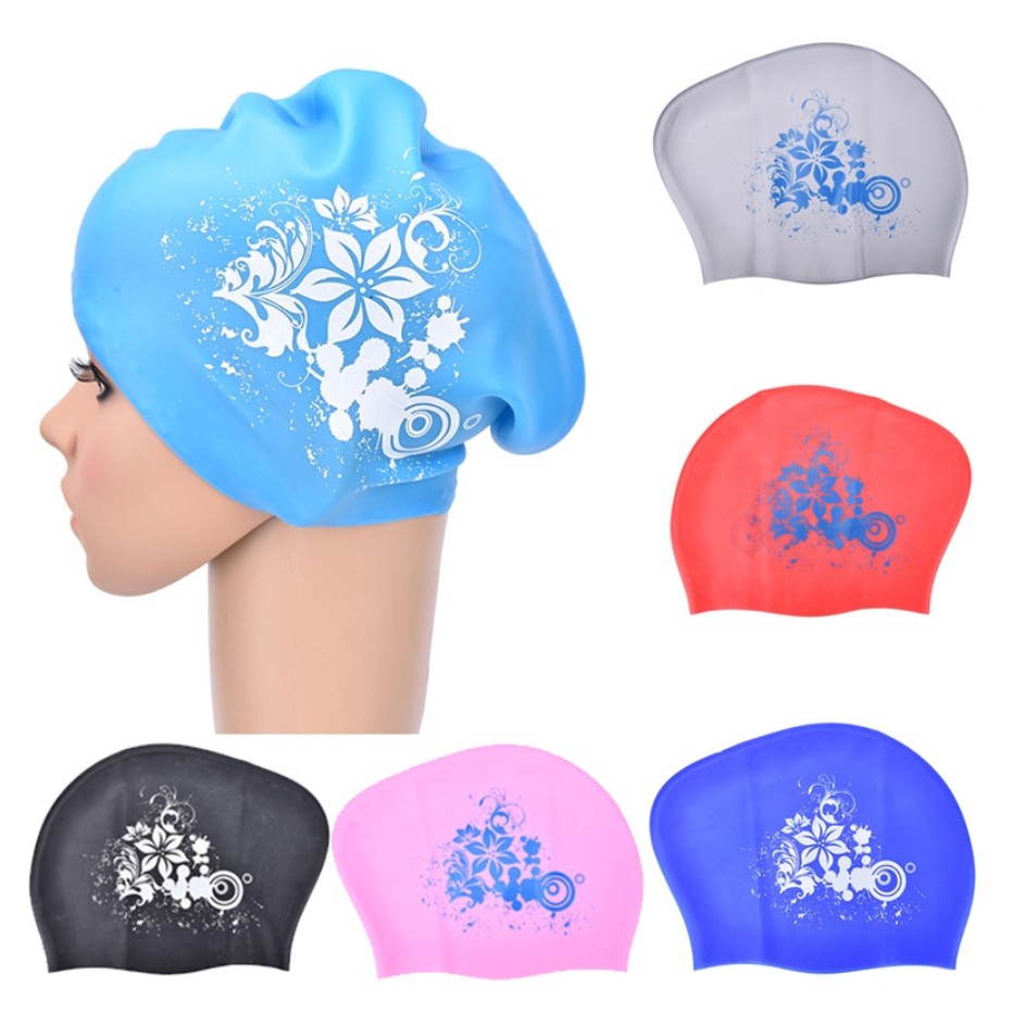 Swim Hat Silicone - หมวกว่ายน้ําซิลิโคนสําหรับผมยาวผู้หญิงหมวกว่ายน้ํากันน้ําสุภาพสตรีดําน้ําหมวกสําหรับเด็ก garras natacion casquette