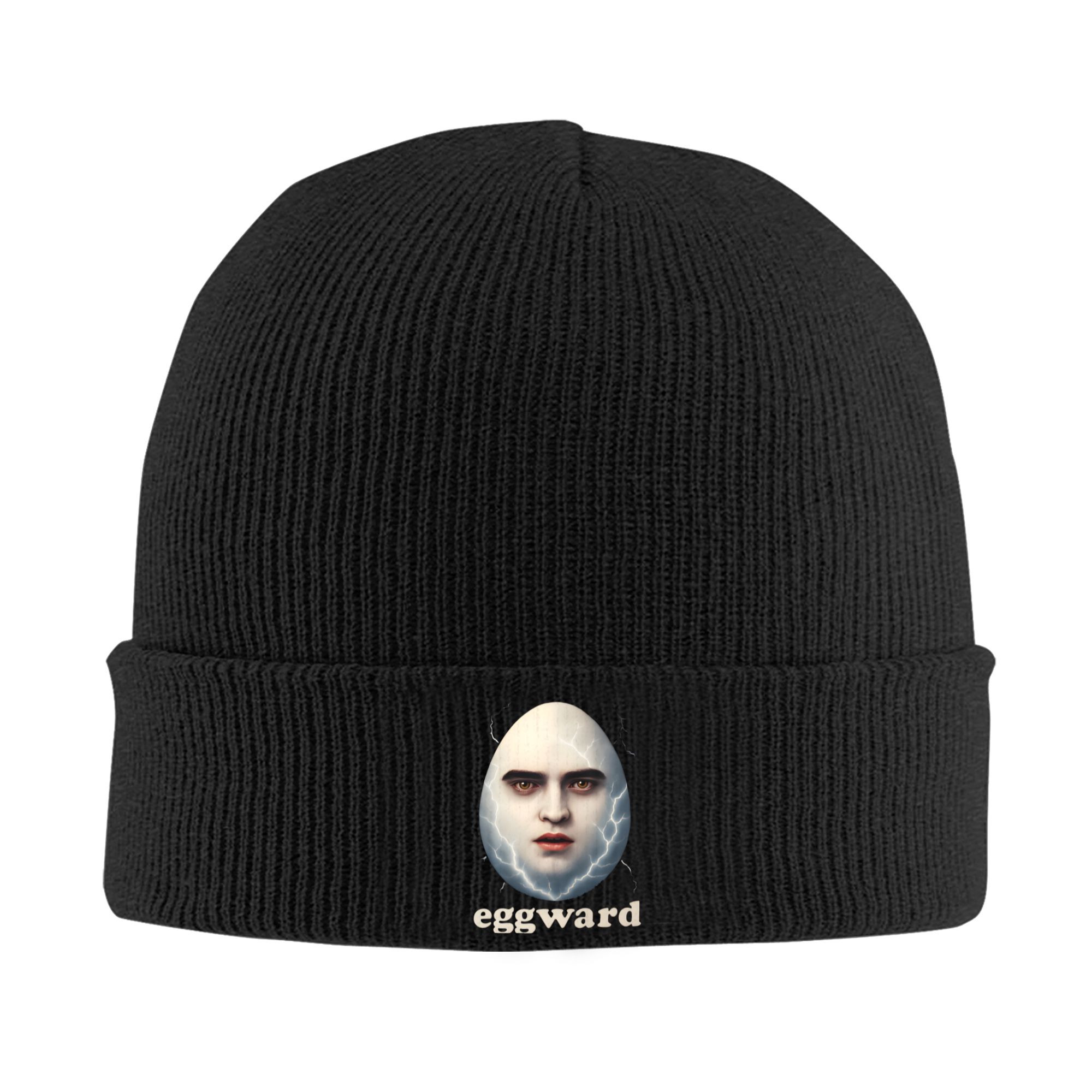Beanie Cuffed Knit - หมวกบีนนี่ถักลายไข่ Eggward Silly Meme Parody Egg