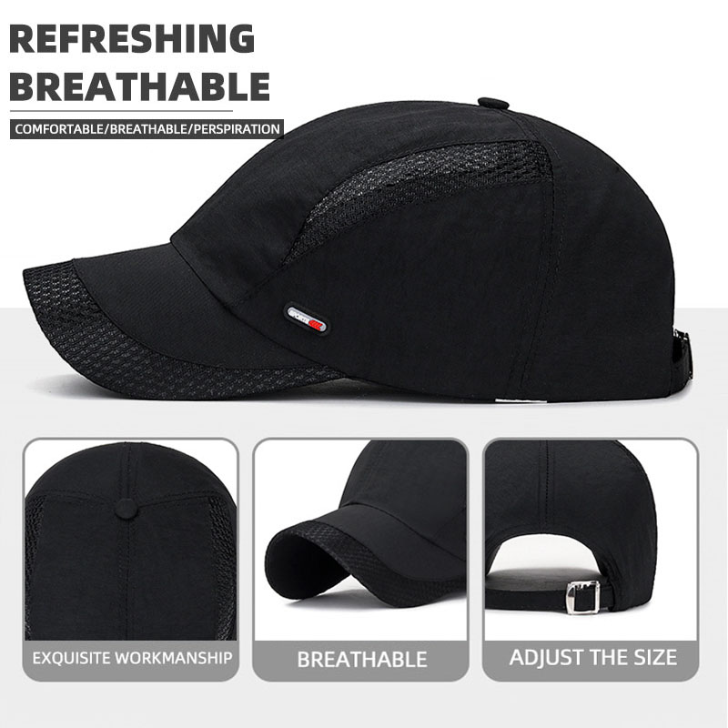 Trucker Cap Mesh - 1PC หมวกป้องกันแสงแดด Breathable ตาข่ายเบสบอลหมวกปรับ Quick-DRY กีฬาขี่จักรยานหมวก