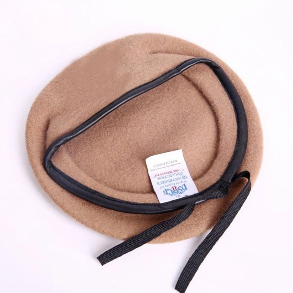 Beret French Wool - หมวกยูนิฟอร์มแบบใหม่สำหรับทุกเพศ หมวกเบเร่ขนสัตว์สไตล์ฝรั่งเศสสำหรับผู้หญิงและผู้ชาย