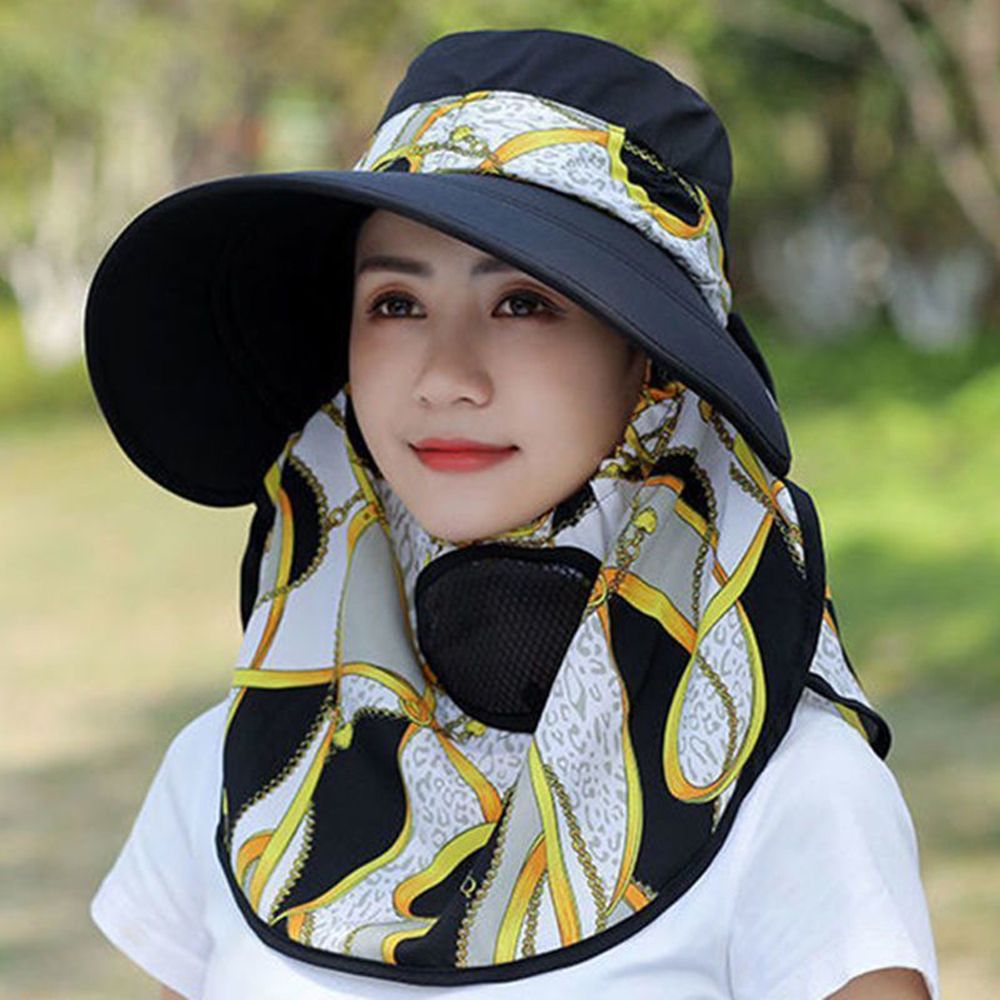 Bucket Hat Cotton - หมวกสำหรับทำงานเกษตร ปีนเขา ตกปลา หมวกกันแดดสำหรับผู้หญิง หมวกบักเก็ตลายดอกไม้ ป้องกันรังสียูวี