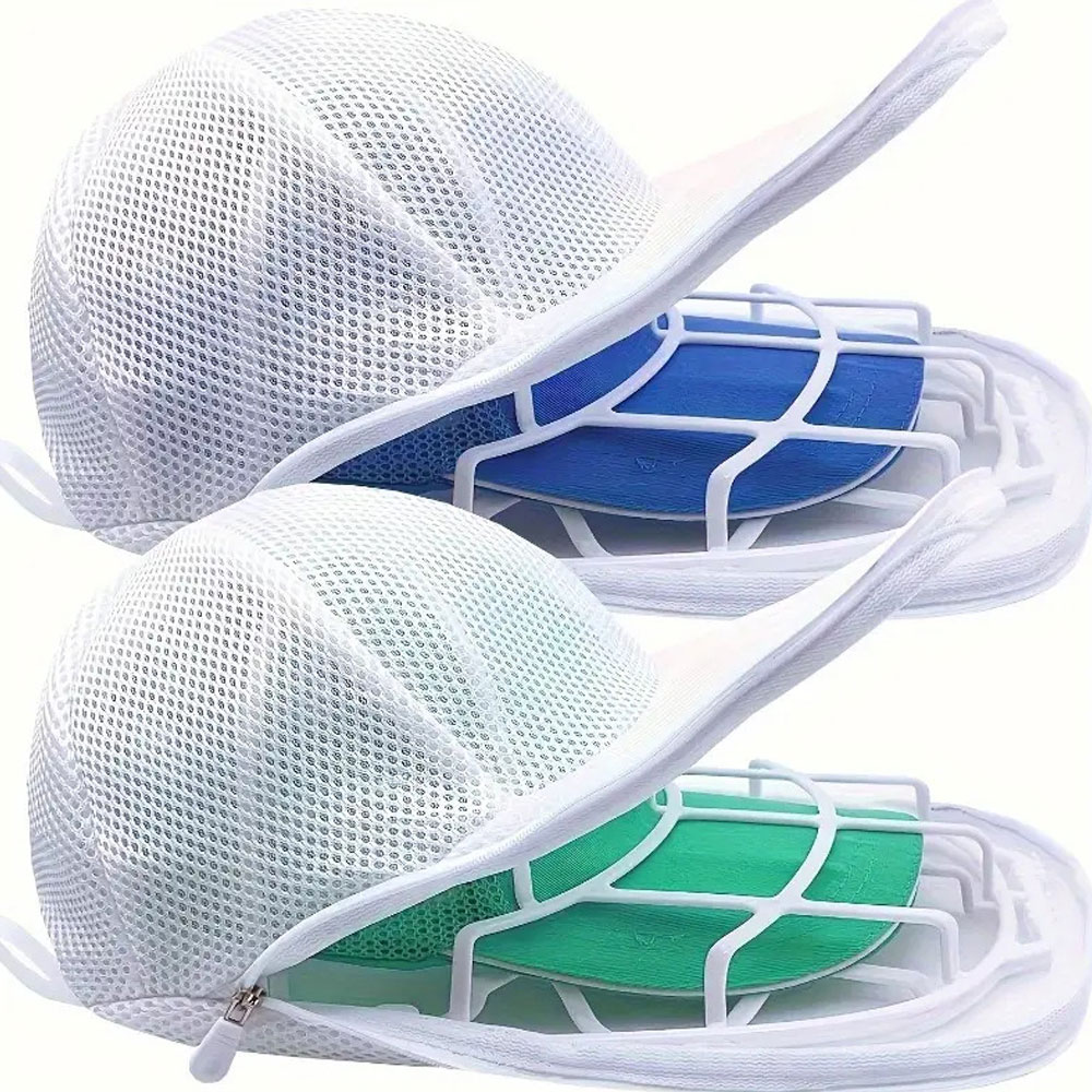 Baseball Cap Structured - ถุงซักหมวกแบบมีซิป - เหมาะสำหรับซักหมวกเบสบอลและหมวกทั่วไป ช่วยปกป้องหมวกที่มีวัสดุอ่อนแอ