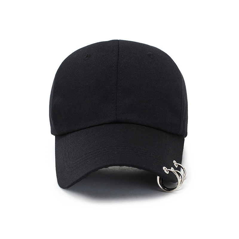 Dad Hat Cotton - หมวกเบสบอลฮิปฮอปแบบใหม่สำหรับผู้หญิง พร้อมห่วงวงกลม หมวก Snapback สำหรับผู้ชาย ผู้หญิง