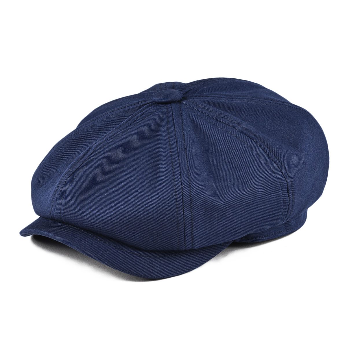 Newsboy Cap Ivy - หมวกแก๊ปทรงนิวส์บอยสำหรับผู้ชาย ผ้าทวิลคอตตอน 8 แผง ทรงแบน สไตล์ไอวี่