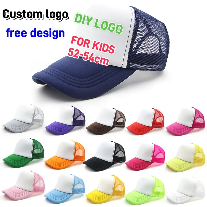 Visor Sun Hat - เด็กปรับตาข่าย Trucker หมวกโลโก้ที่กําหนดเองบุคลิกภาพ DIY พิมพ์เบสบอลหมวกฤดูร้อน Sun