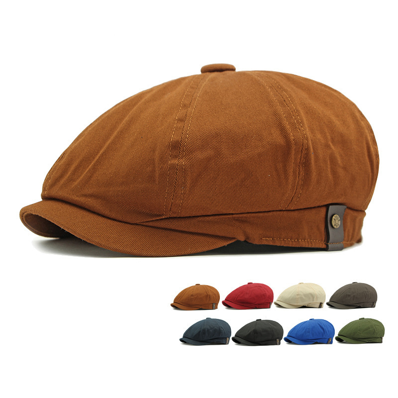 Newsboy Cap Ivy - หมวกเบเร่ต์ทรงแปดเหลี่ยมสไตล์วินเทจผ้าฝ้าย Mistdawn ปรับขนาดได้ ระบายอากาศ ป้องกันแสงแดด หมวกทรงแบนแบบย้อนยุค