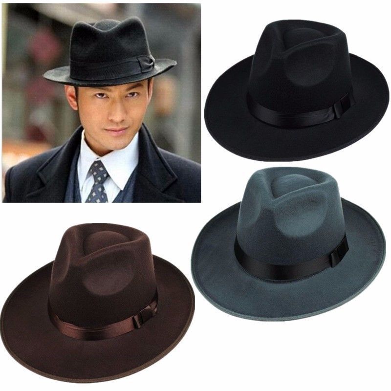 Fedora Hat Wool - มาถึงใหม่ล่าสุด Unisex ผู้ใหญ่ Felt Western คาวบอยหมวกผ้าขนสัตว์ผสม