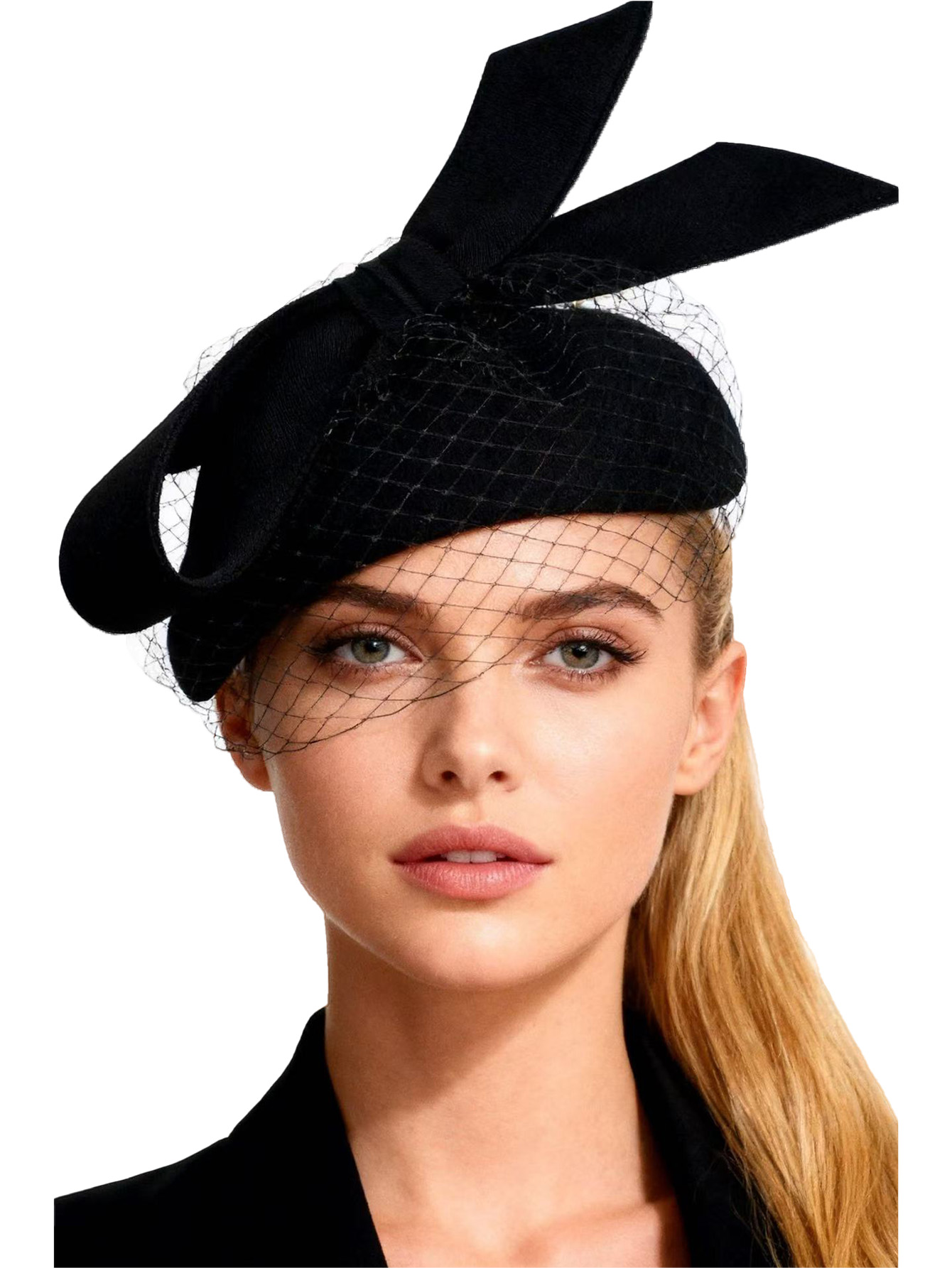 Fedora Hat Wool - หมวกเบเร่ต์สีขาวสไตล์ฝรั่งเศส หมวกทรงสูงสำหรับฤดูหนาว ดีไซน์หรูหราสำหรับผู้หญิง ประดับโบว์ ทำจากผ้าขนสัตว์ สำหรับงานเลี้ยงน้ำชาในโบสถ์