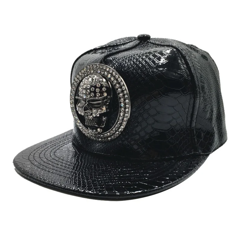 Snapback Hat Flat - ยี่ห้อ Oohmy ผู้ชายผู้หญิง PU หนังปรับเบสบอลหมวก Hip