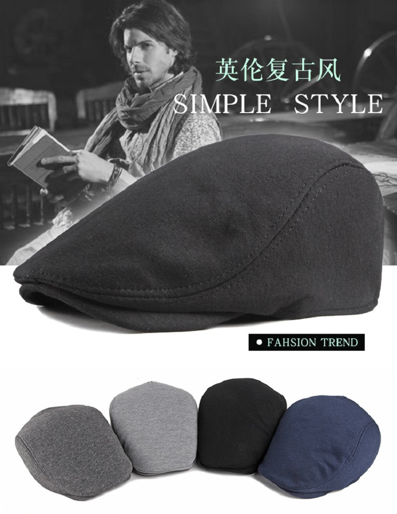 Newsboy Cap Ivy - หมวกขนสัตว์ผสมสำหรับผู้ชายหมวกแก๊ปทรงแบนลายก้างปลาผ้าขนสัตว์หมวกเบเร่ต์ไอริช cabbie Gatsby Tweed Ivy