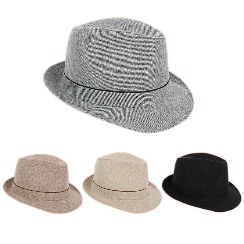 Fedora Hat Wool - ฤดูใบไม้ผลิและฤดูใบไม้ร่วงผู้ชาย Fedoras Top แจ๊สหมวกลายสก๊อตผู้ใหญ่ Bowler หมวกรุ่นคลาสสิก