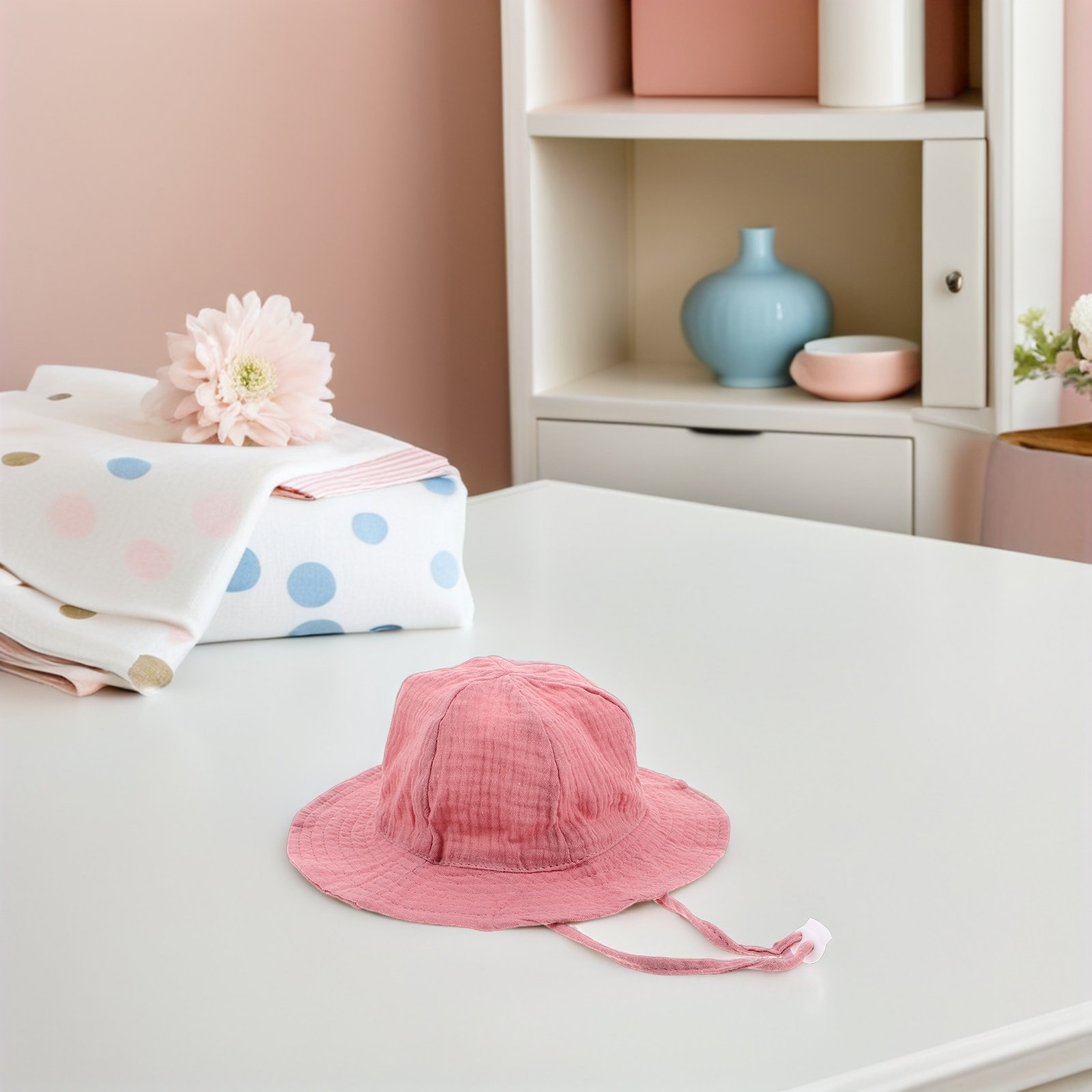 หมวกกันแดดเด็กเล็ก ผ้าฝ้าย ทรง - Sun Hat Wide Brim บทวิจารณ์และราคา