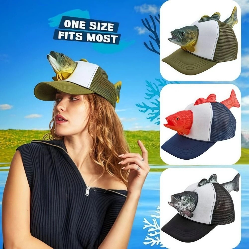 หมวกแก๊ปทรงทรัคเกอร์ลายปลา 3 ม - Trucker Cap Mesh บทวิจารณ์และราคา