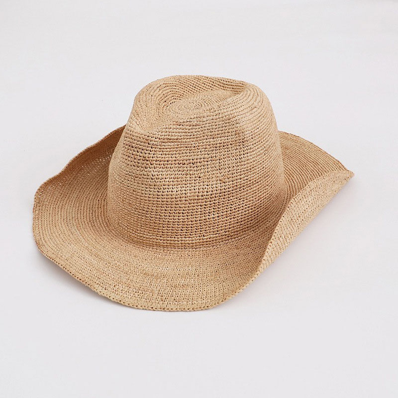 หมวกฟางใยปาล์มธรรมชาติสำหรับผู - Cowboy Hat Straw บทวิจารณ์และราคา