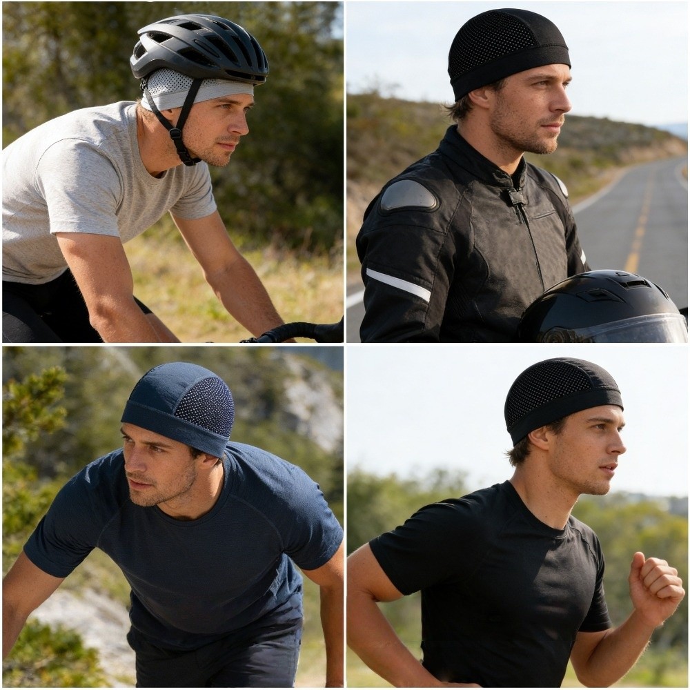 หมวกบีนนี่ตาข่ายบางเบา ระบายอา - Skull Cap Helmet Liner บทวิจารณ์และราคา