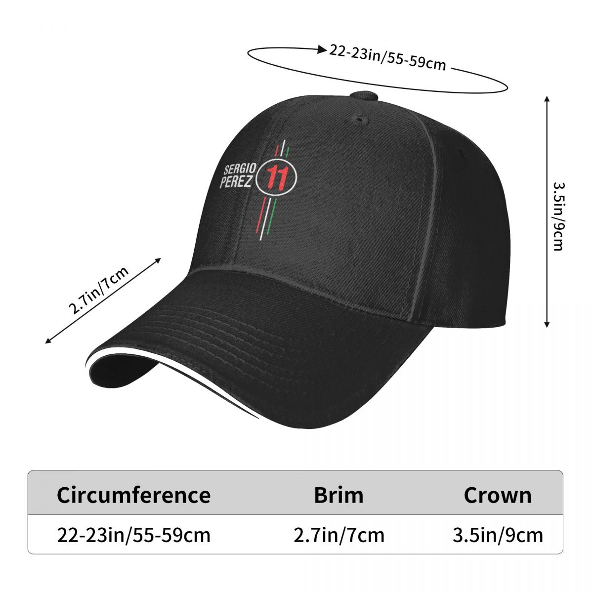 Sergio Perez F1หมวกแก๊ปเบสบอลก - Golf Cap Dad บทวิจารณ์และราคา