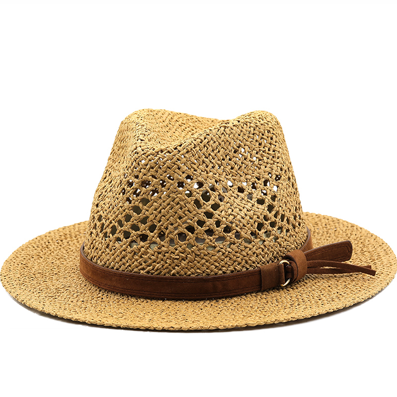 หมวกฟางใยปาล์มกลวงสำหรับผู้ชาย - Cowboy Hat Straw บทวิจารณ์และราคา