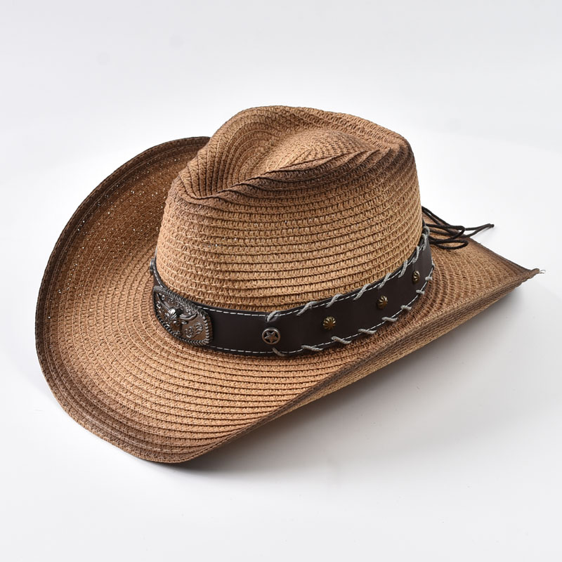 หมวกฟางคาวบอยสไตล์ตะวันตกสำหรั - Cowboy Hat Straw บทวิจารณ์และราคา