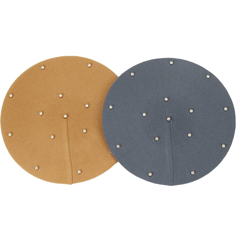 หมวกเบเร่ต์ผู้หญิงประดับคริสตั - Beret French Wool บทวิจารณ์และราคา