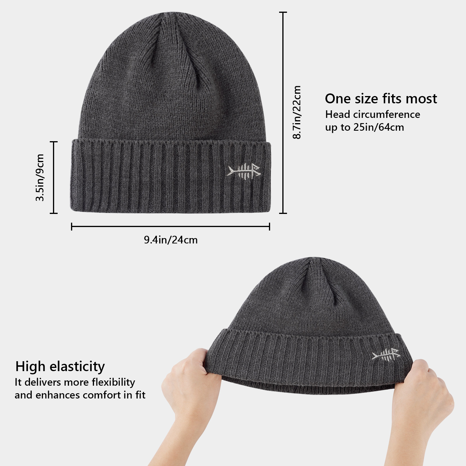 หมวกไหมพรมฤดูหนาว Bassdash หมว - Beanie Cuffed Knit บทวิจารณ์และราคา