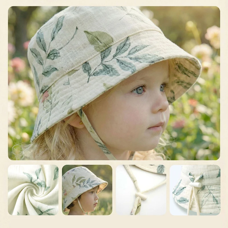 หมวกเด็กอ่อนผ้ามัสลิน หมวกกันแ - Bucket Hat Cotton บทวิจารณ์และราคา