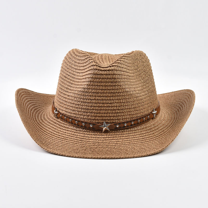 หมวกคาวบอยสตรีแบบพับได้ ปีกกว้ - Cowboy Hat Straw บทวิจารณ์และราคา