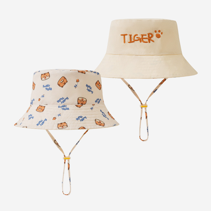 หมวกบักเก็ตเด็กปักลายตัวอักษร  - Bucket Hat Cotton บทวิจารณ์และราคา