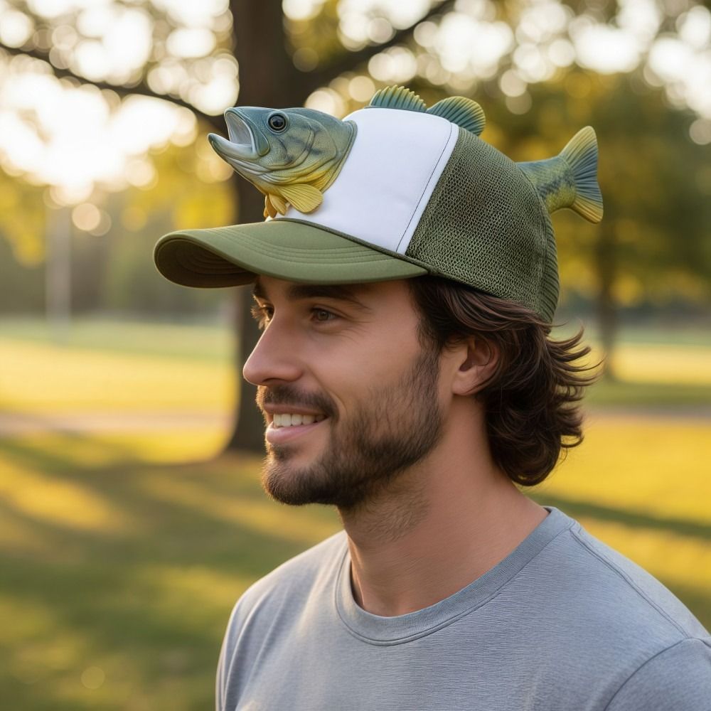 หมวกแก๊ปตาข่ายลายปลา 3 มิติ ตล - Trucker Cap Mesh บทวิจารณ์และราคา