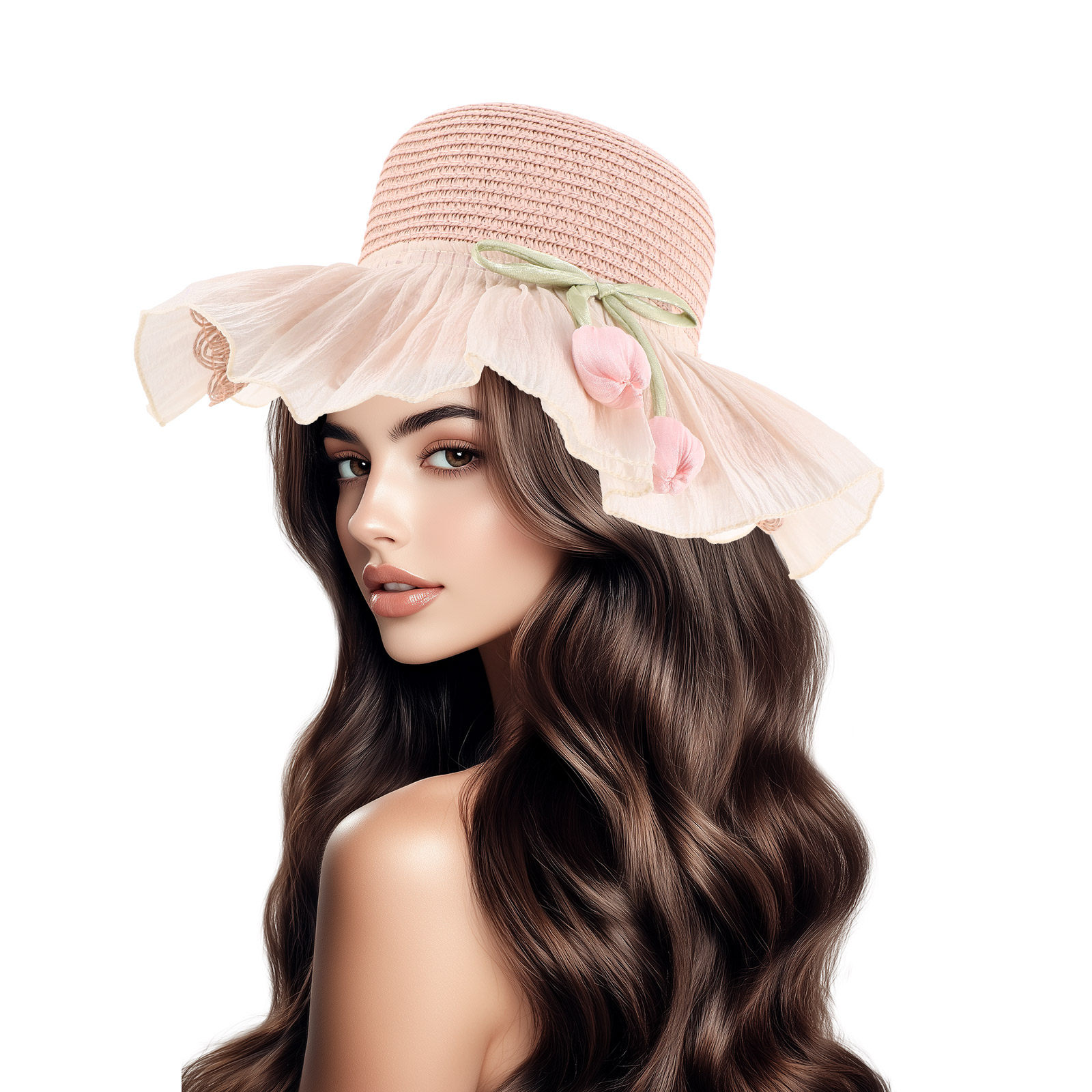 หมวกฟางฤดูร้อนสำหรับเด็กผู้หญิ - Sun Hat Wide Brim บทวิจารณ์และราคา