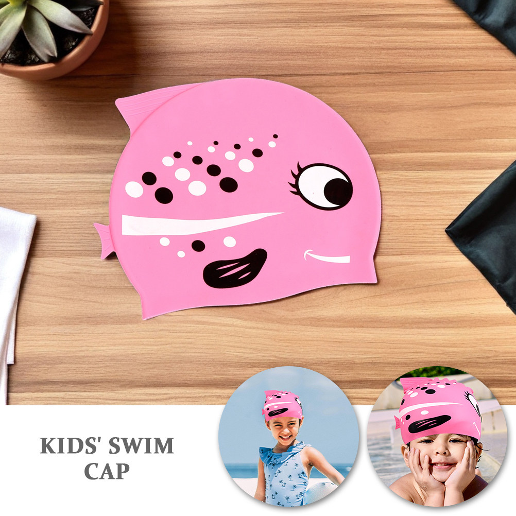 หมวกว่ายน้ำซิลิโคนลายการ์ตูนรู - Swim Hat Silicone บทวิจารณ์และราคา