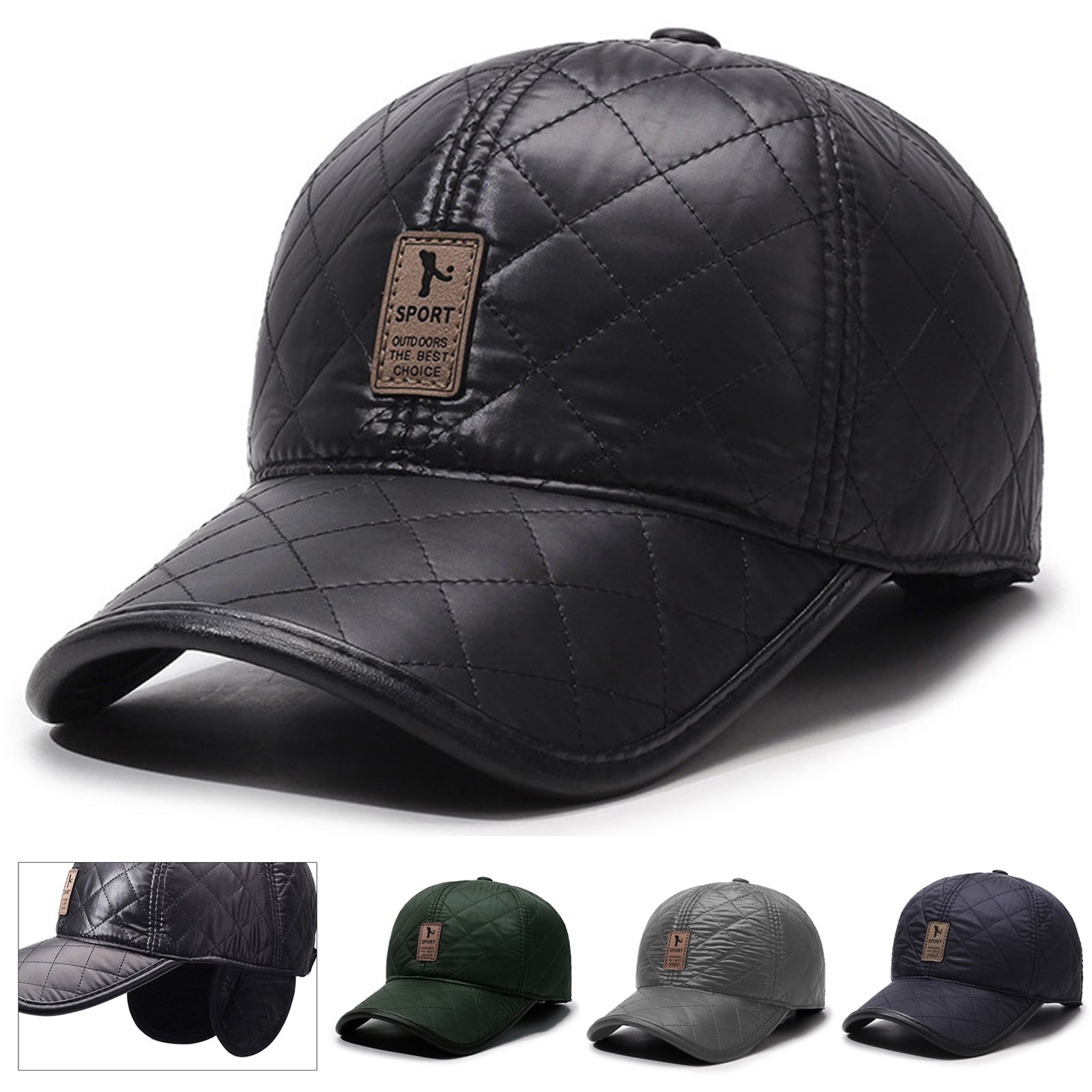 หมวกเบสบอลหนัง PU สำหรับฤดูหนา - Winter Trapper Hat บทวิจารณ์และราคา