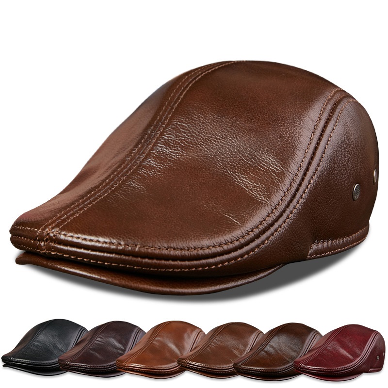 ของแท้ Cowhide หนังผู้ชาย Bere - Baseball Cap Structured บทวิจารณ์และราคา