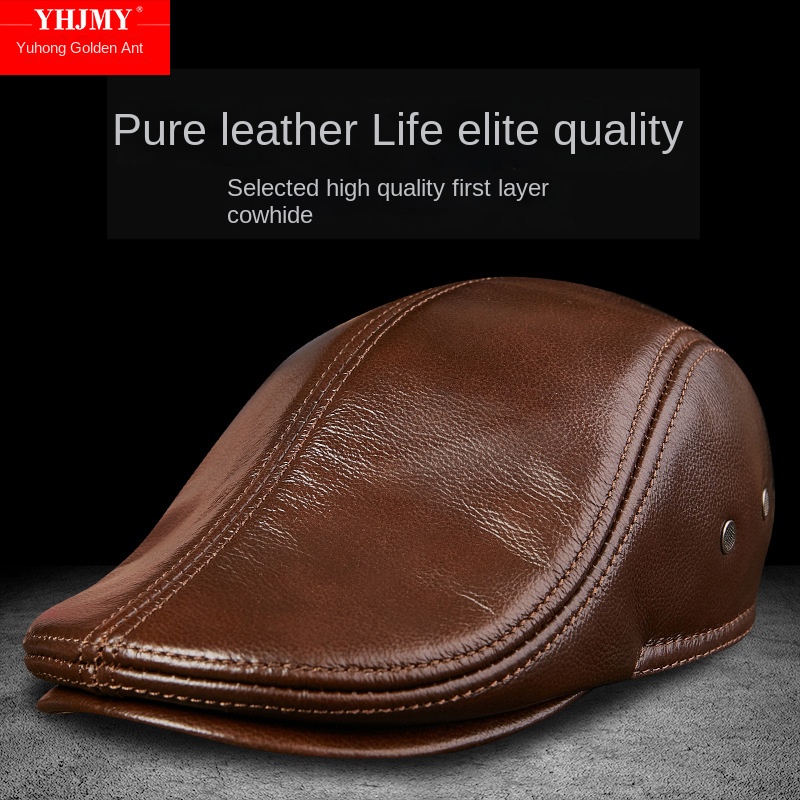 ของแท้ Cowhide หนังผู้ชาย Bere - Baseball Cap Structured บทวิจารณ์และราคา