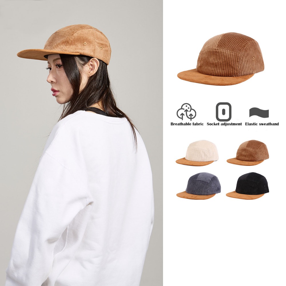 หมวกเบสบอลทรงเรโทรอเนกประสงค์  - Corduroy Cap 5 Panel บทวิจารณ์และราคา