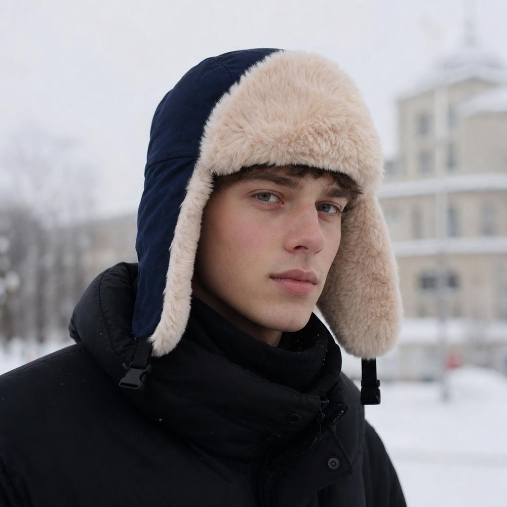หมวกกันหนาวแบบหนาบุขนกำมะหยี่  - Winter Trapper Hat บทวิจารณ์และราคา