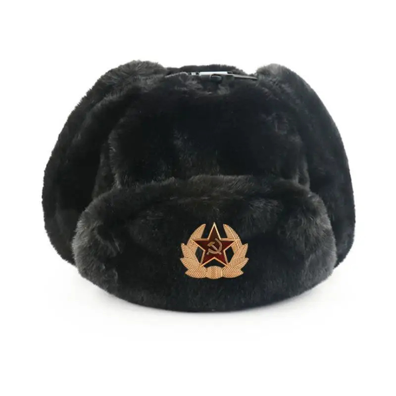หมวกอูชานกาแบบโซเวียตสำหรับผู้ - Trapper Hat Ear Flap บทวิจารณ์และราคา
