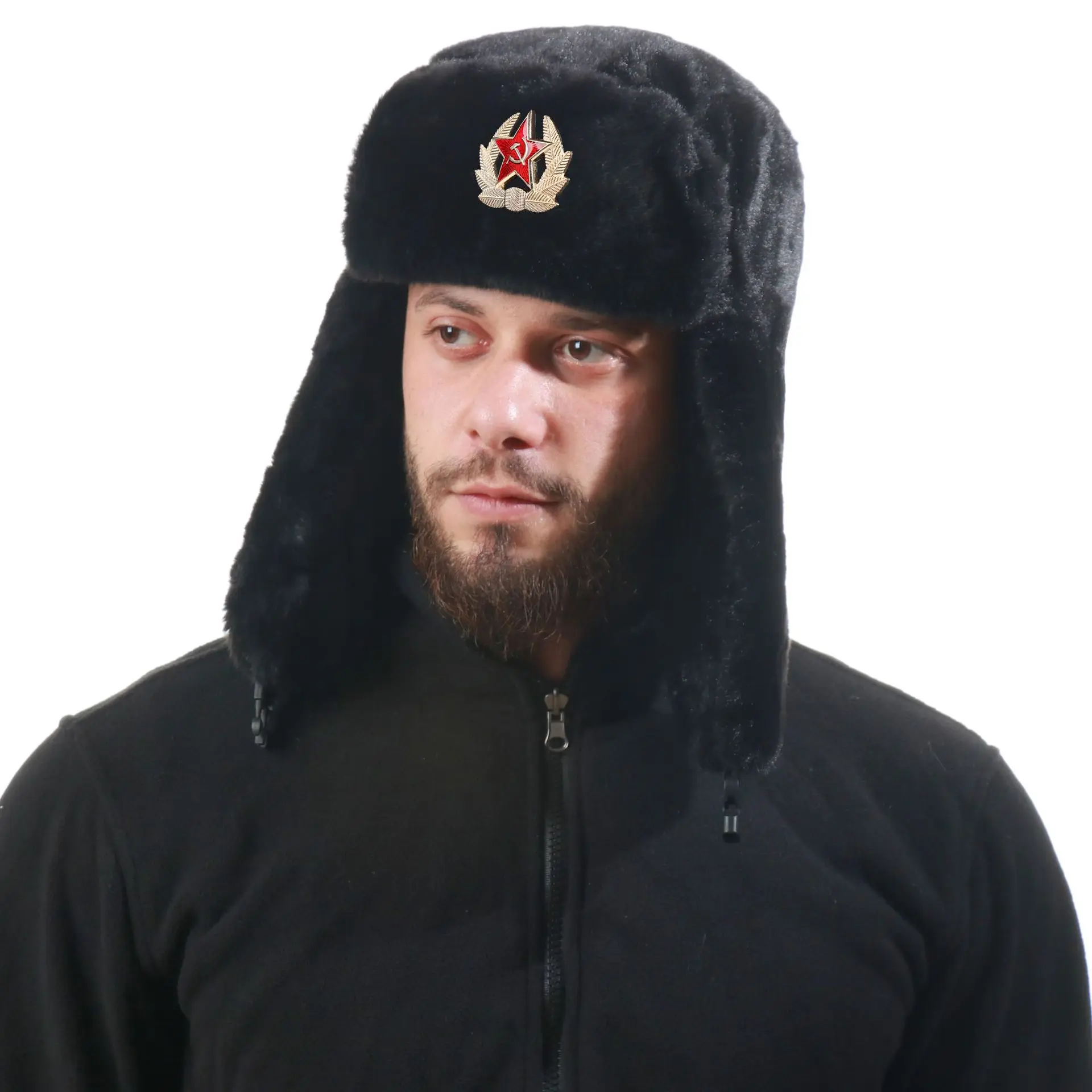หมวกอูชานกาแบบโซเวียตสำหรับผู้ - Trapper Hat Ear Flap บทวิจารณ์และราคา