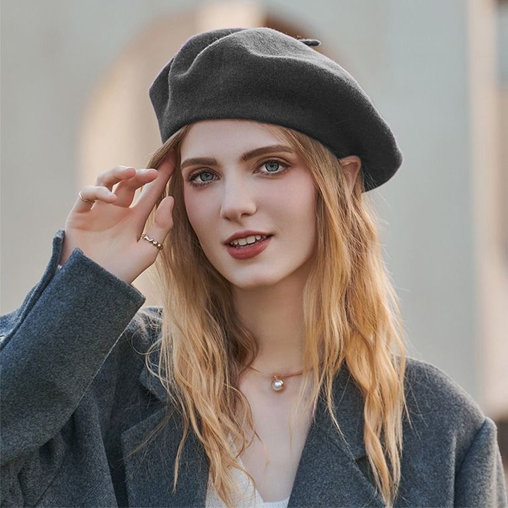 หมวกเบเร่ต์ไหมพรมแฟชั่นฤดูหนาว - Beret French Wool บทวิจารณ์และราคา