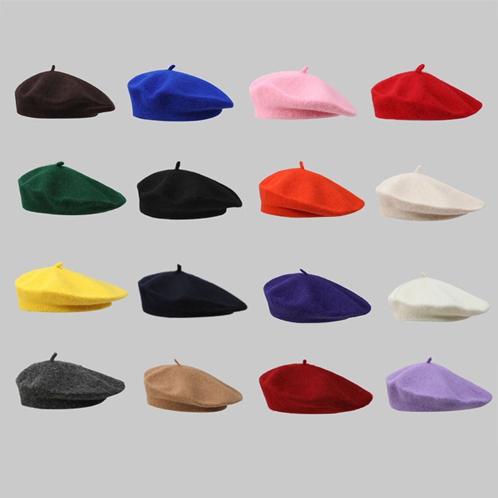 หมวกเบเร่ต์ไหมพรมแฟชั่นฤดูหนาว - Beret French Wool บทวิจารณ์และราคา