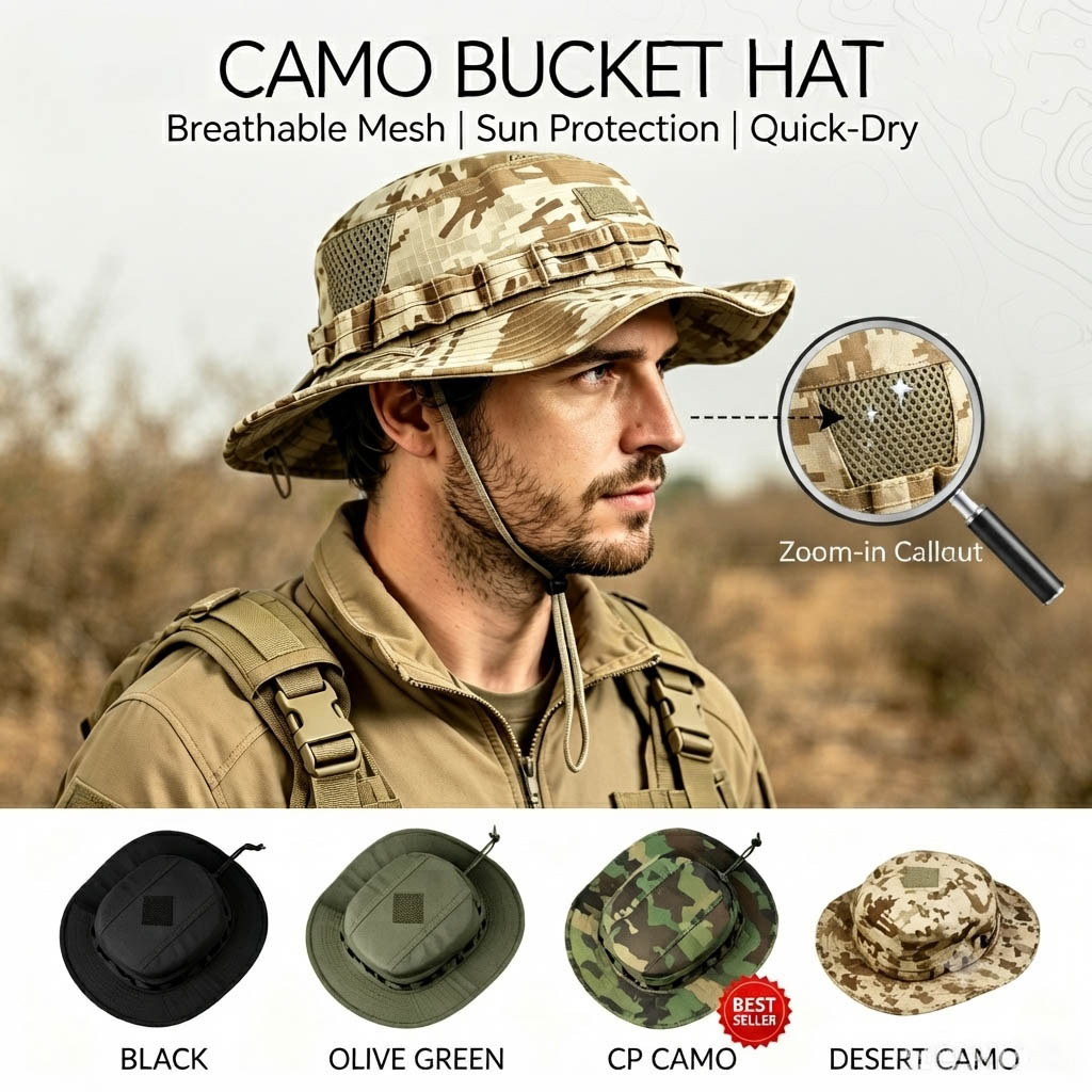หมวกบอนนี่แบบยุทธวิธีสำหรับผู้ - Boonie Hat Tactical บทวิจารณ์และราคา
