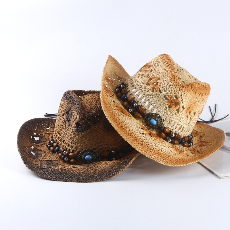 หมวกฟางคาวบอยสไตล์เรโทรสเปน สำ - Cowboy Hat Straw บทวิจารณ์และราคา
