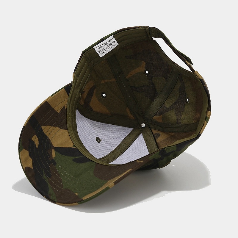 หมวกเบสบอลลายพรางลายป่าไม้ ปรั - Dad Hat Cotton บทวิจารณ์และราคา